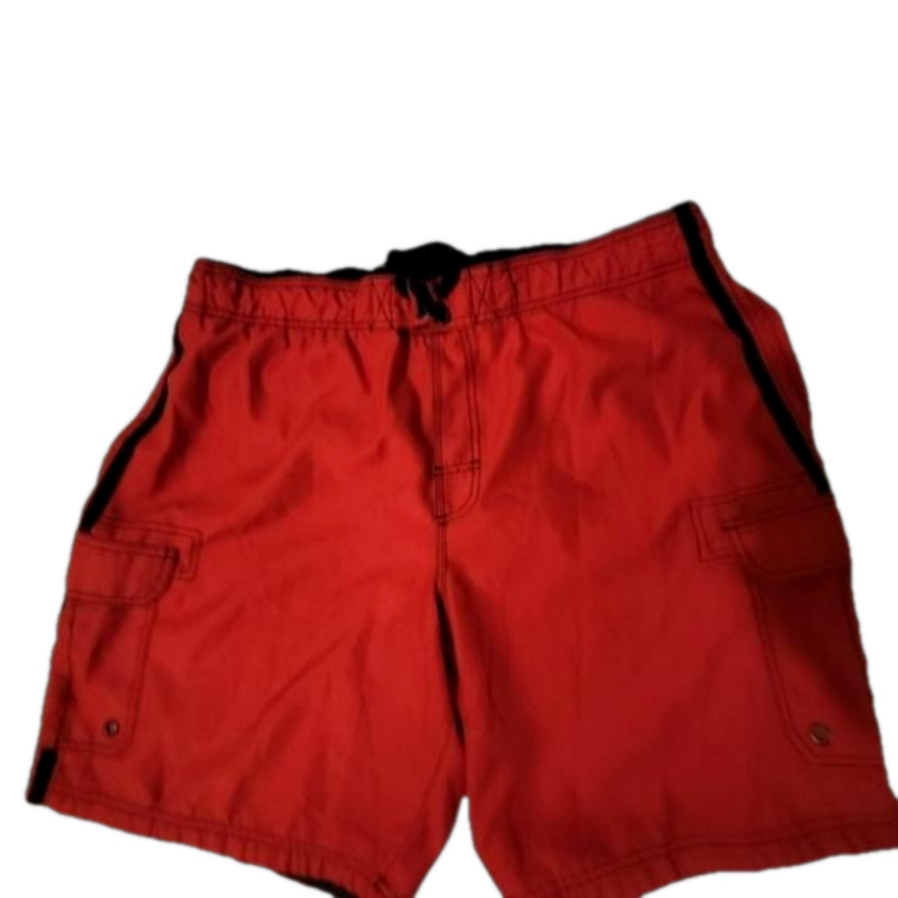 OP/ Ocean Pacific  Men's‎ Red Swim Trunks/ Board Shorts  Size XL/40-42